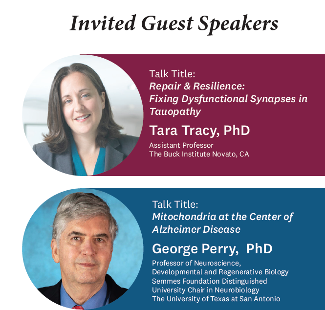 Keynote speaks Tara Tracy, PHD and George perry PHD